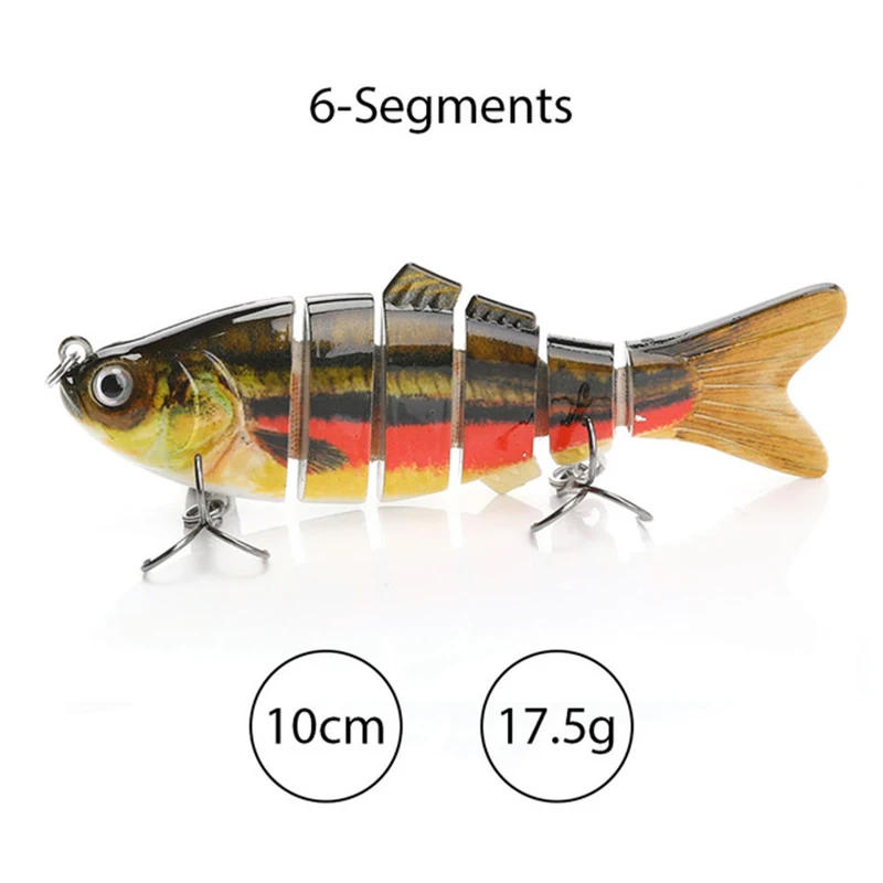 10cm 16g Fishing Lure 6 Segment At Plastic Simulation Multi Jointed Hard  Bait For Fishing Lover