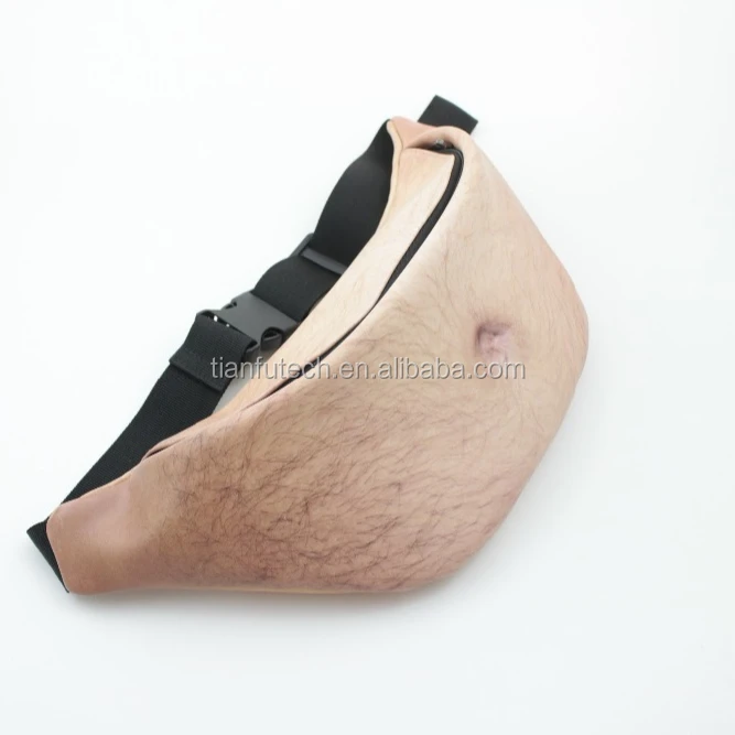 3D Beer Belly Waist Pocket Fanny Pack and Top Prank Gag Gift
