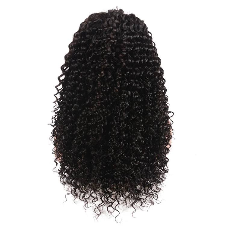 Factory Wholesale 9a Grade Part Anywhere Bleached Knots Virgin Brazilian Hair Deep Wave 360 Lace Wig
