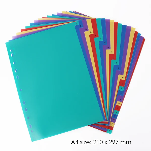 
A4 Assorted Colors PP Index Divider 