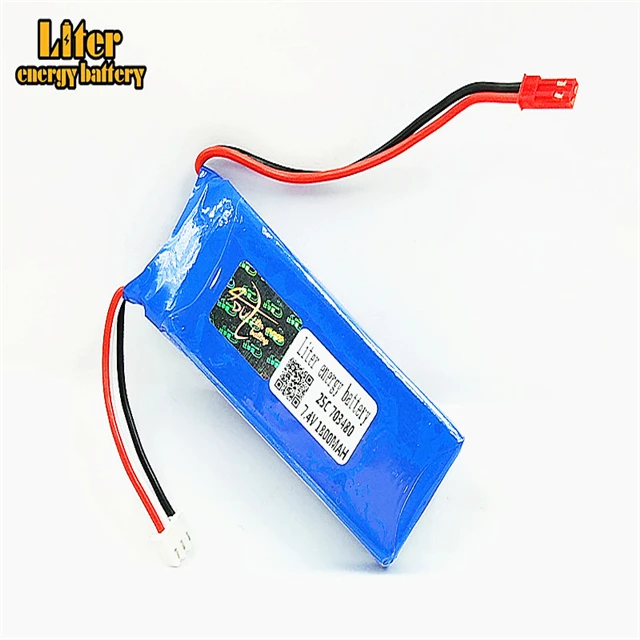 703480 25c JST разъем 7 4 V 1800 mAH Lipo батарея для WLtoys V323 пульт дистанционного управления лодки
