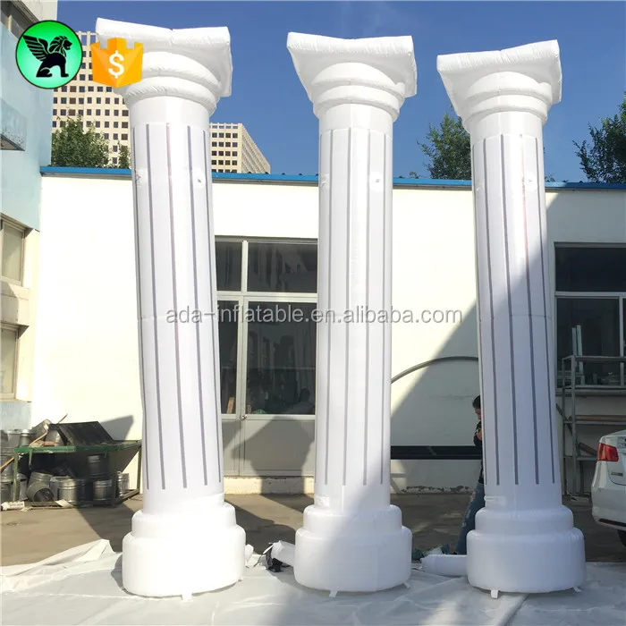 13ft High Event Roman Column Inflatable Decoration Giant 4m High Lighting Column Pillar Inflatable A2277