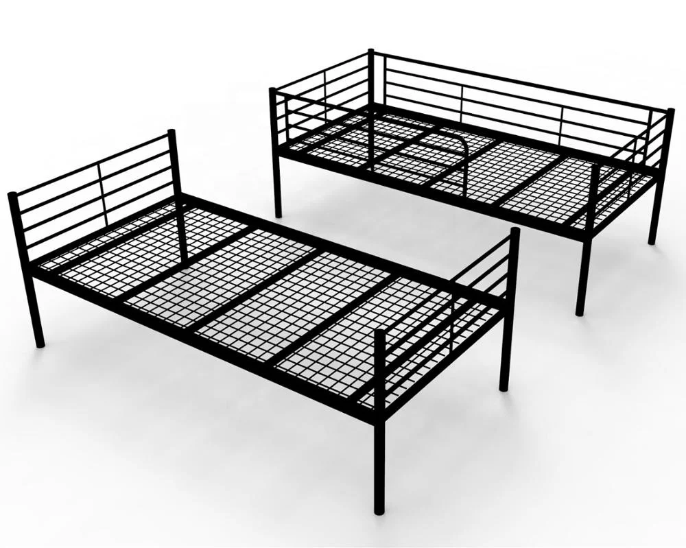 Дешевая металлическая двухъярусная кровать с шкафом для