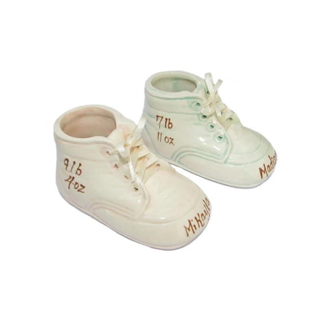 personalized ceramic baby shoes