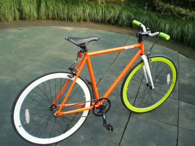 700c*54cm Orange Fixie Gear Bicycle 