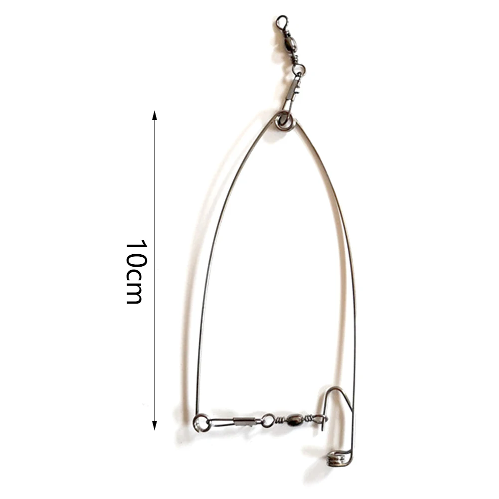 10CM Automatic Full Speed Fishing Hook Stainless Steel Spring Artifact Catapult
