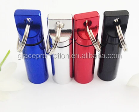 Лидер продаж, алюминиевая коробка для таблеток с брелоком, дизайн под заказ