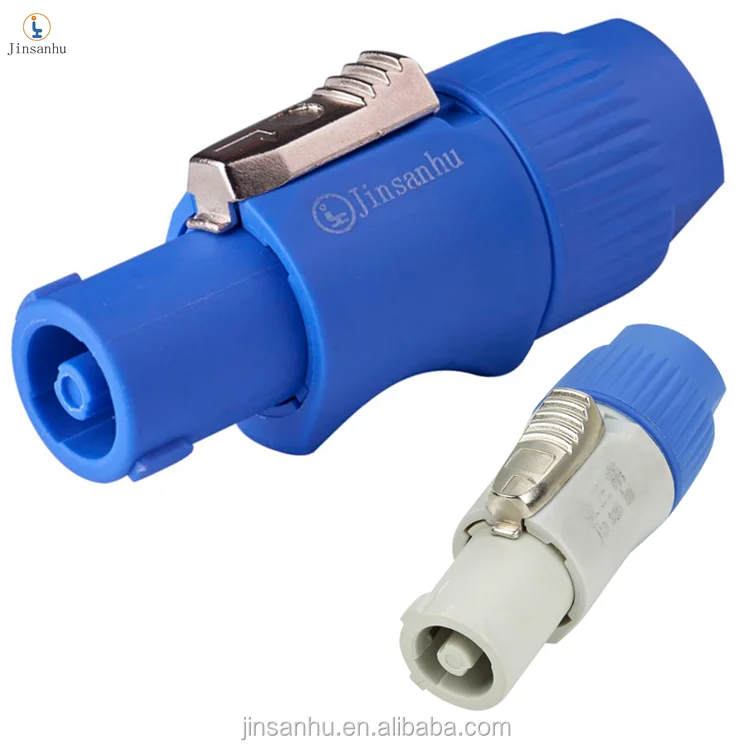 Rohs CE jinsanhu high quality copper pin retardant material waterproof powercon connector wholesale
