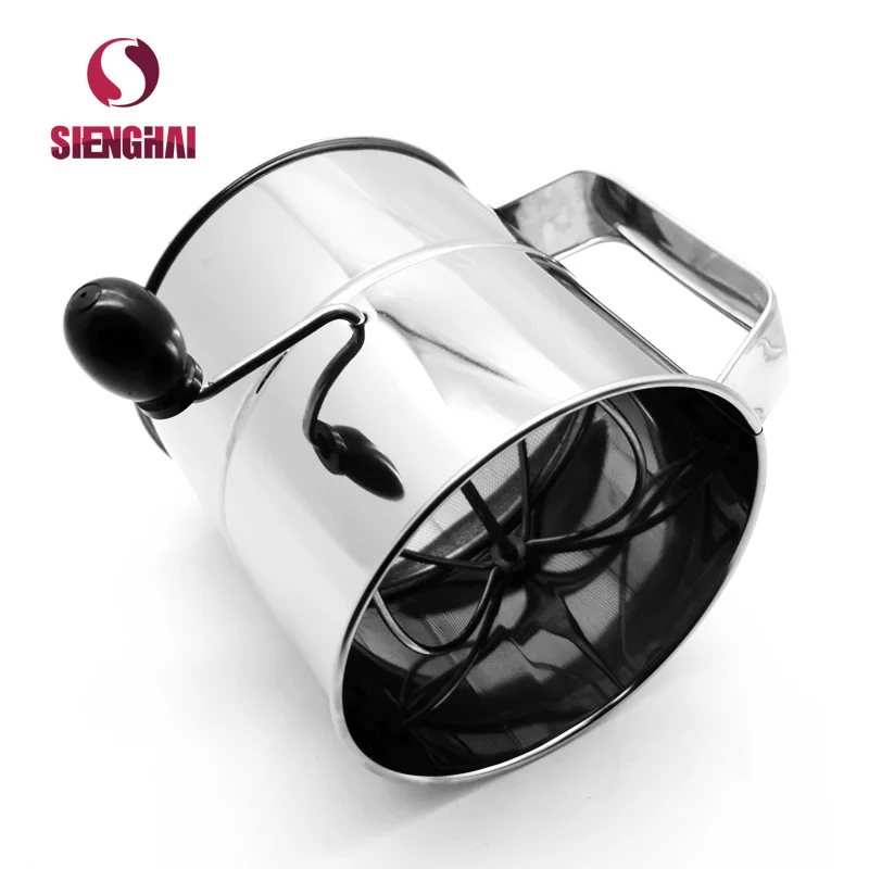 Factory Flour Sieve Sifter Stainless Steel Flour Sifter With Rotary