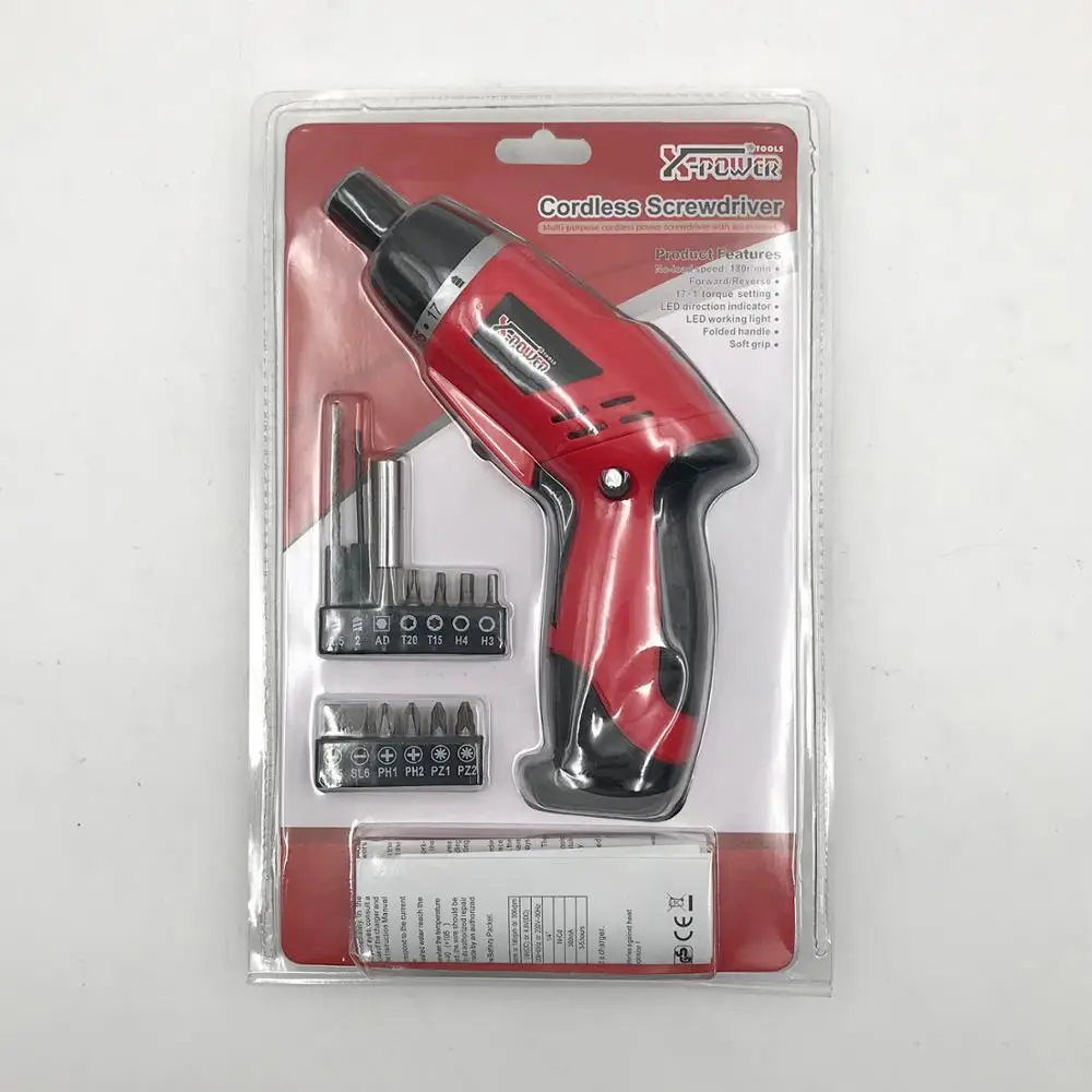 4.8V Cordless 1/4 in. Screwdriver Kit