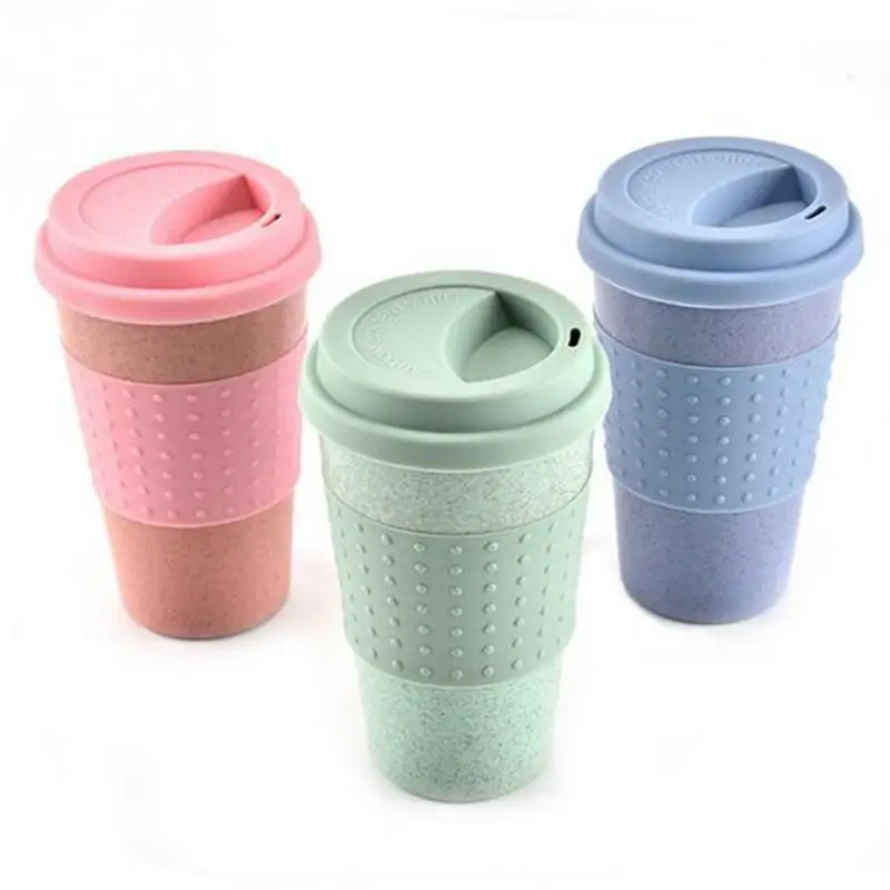 wheat straw plastic coffee cups travel
