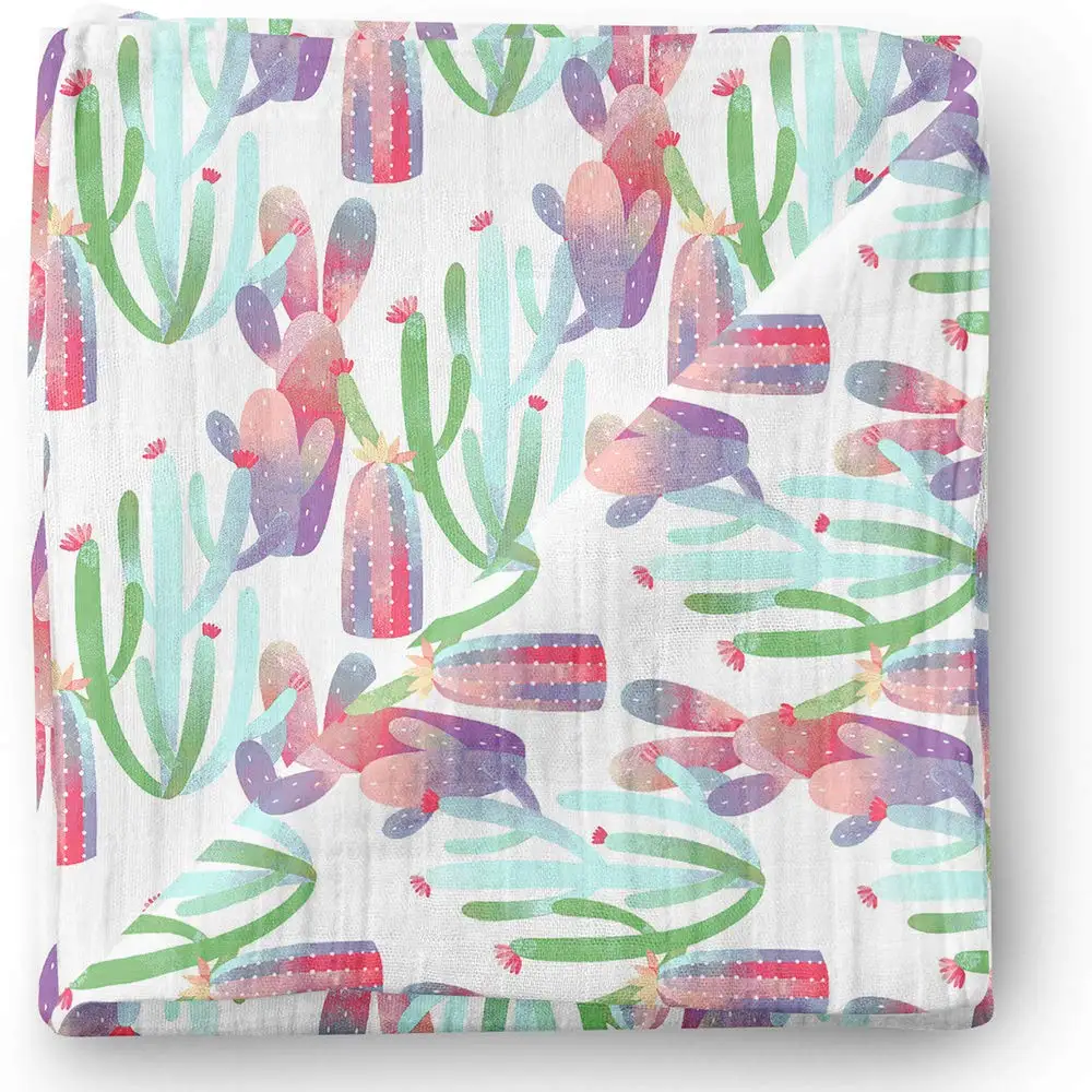 cactus muslin blanket