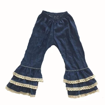 yiwu jeans baby jeans stock RTS low moq girl lace legging boutique girl