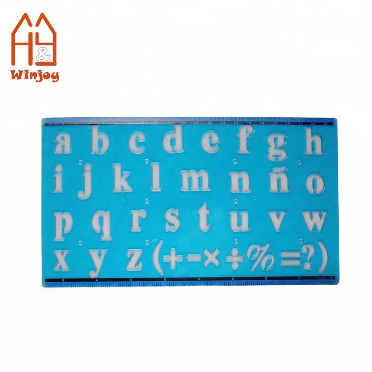 
 Пластиковый трафарет для рисования букв и цифр для использования в школе и офисе  