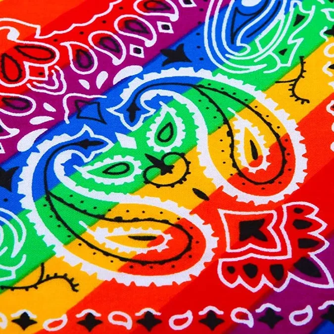 Rainbow Striped Bandana For Gay Pride Parades