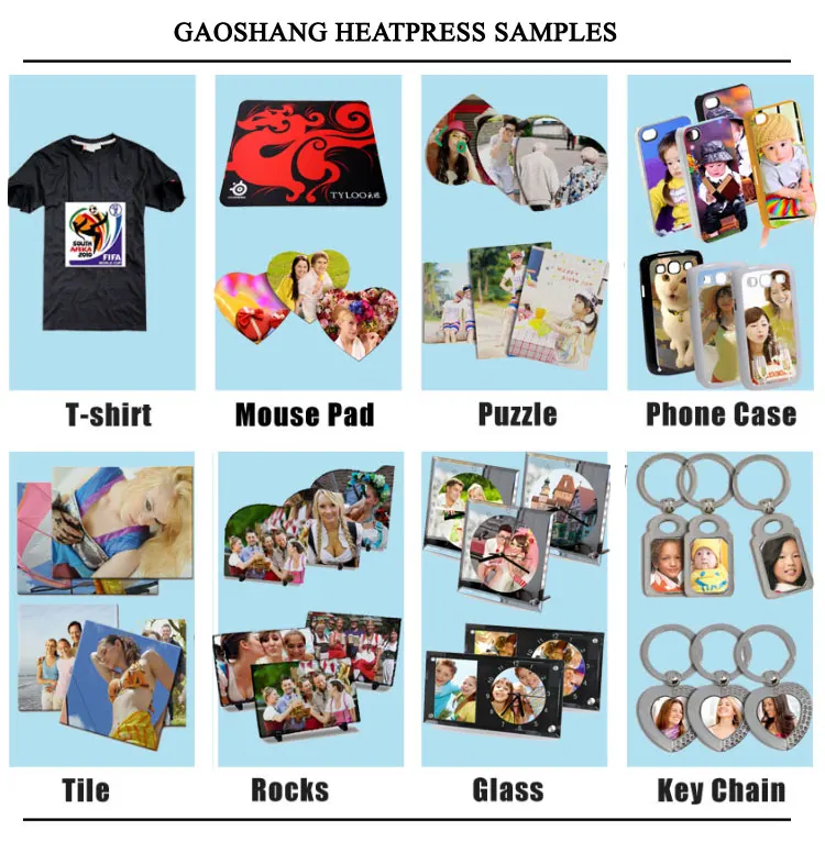 Large Format Pneumatic Single Station Heat Press Transfer Machine 100X120 80X100 60X80 50x70 38X38cm T-shirt Garment New supplier