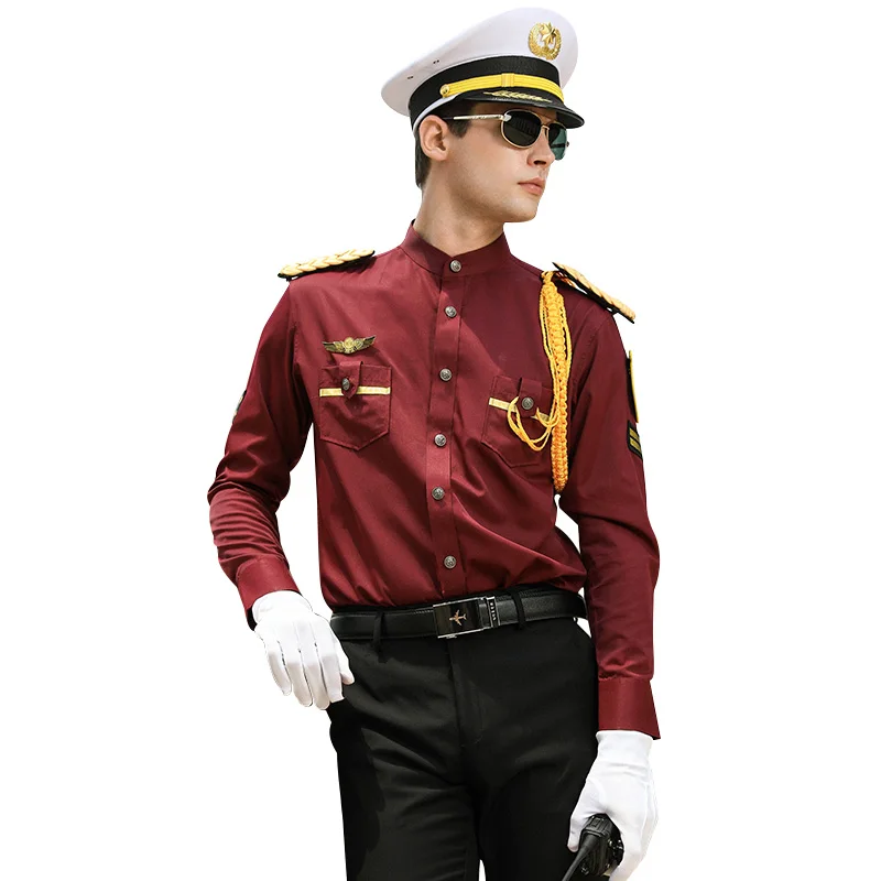 Summer Short Sleeve Security Guard Dress Uniform with Stand Collar