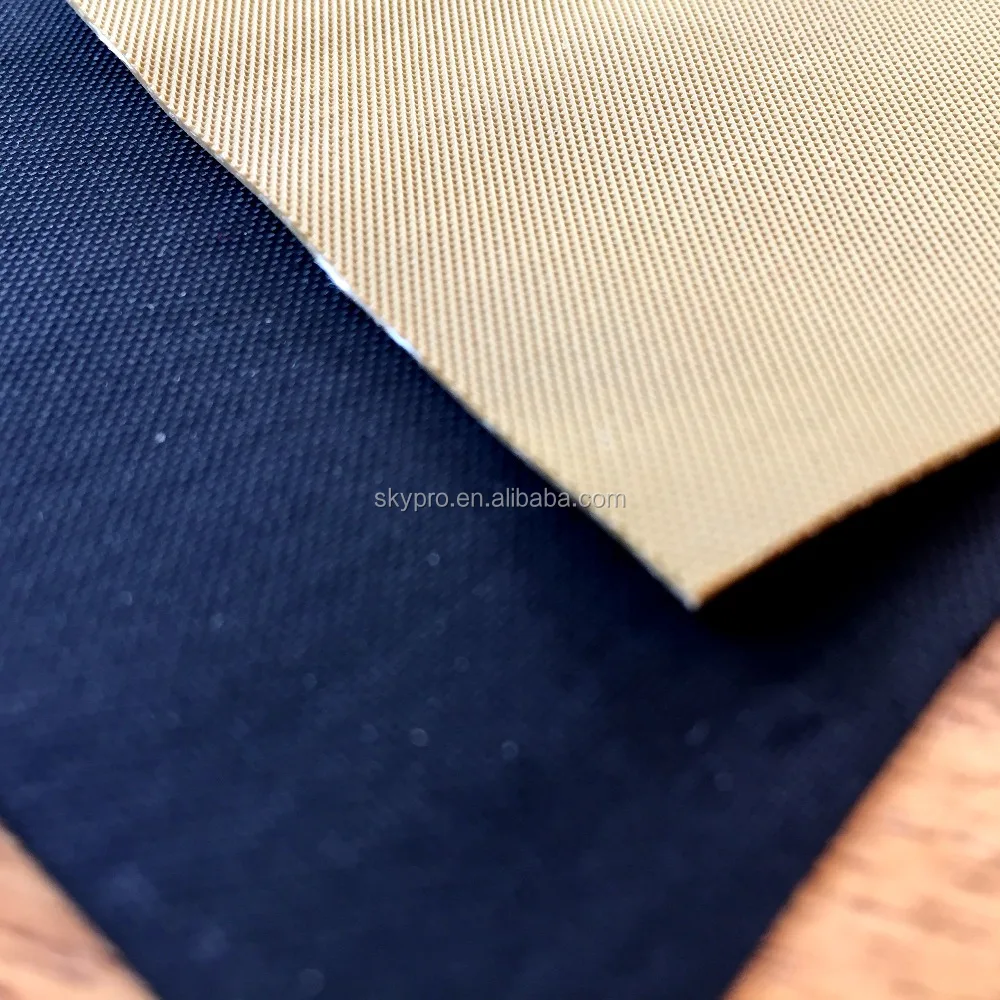 Tan Khaki Hypalon Rubber Fabric for Boats with Matt Surface Inserted Rubber Sheets