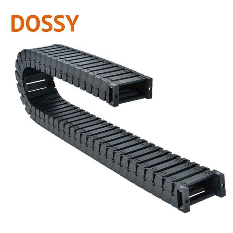 thumbnail image 2 of Cable Drag Chain Full Enclosed Tie-Downs Chains Low Noise Series Nylon 66 Wire Carrier Towlines Removable Assembly For Engraving Machine[1m-D25*25 2 of 13