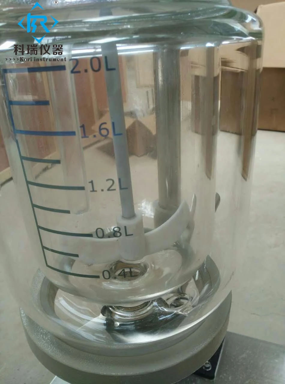 Миниатюрный стеклянный лабораторный биореактор с обогревающей и охлаждающей оболочкой и сертификатом CE & ISO