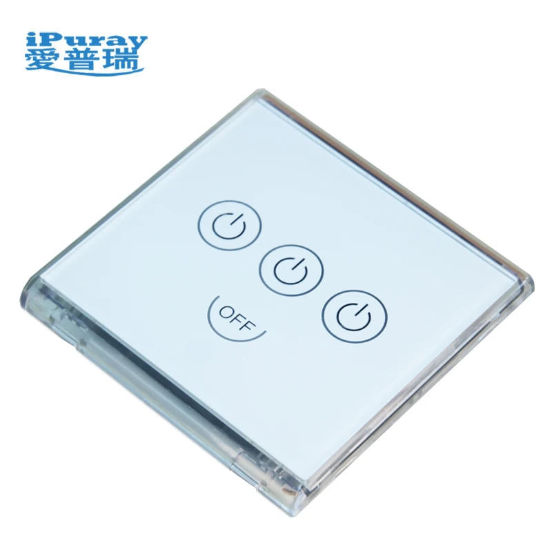 
Европейский сенсорный экран Выключатель света 3 gang времени задержки отключения переключатель для умного дома 220V 