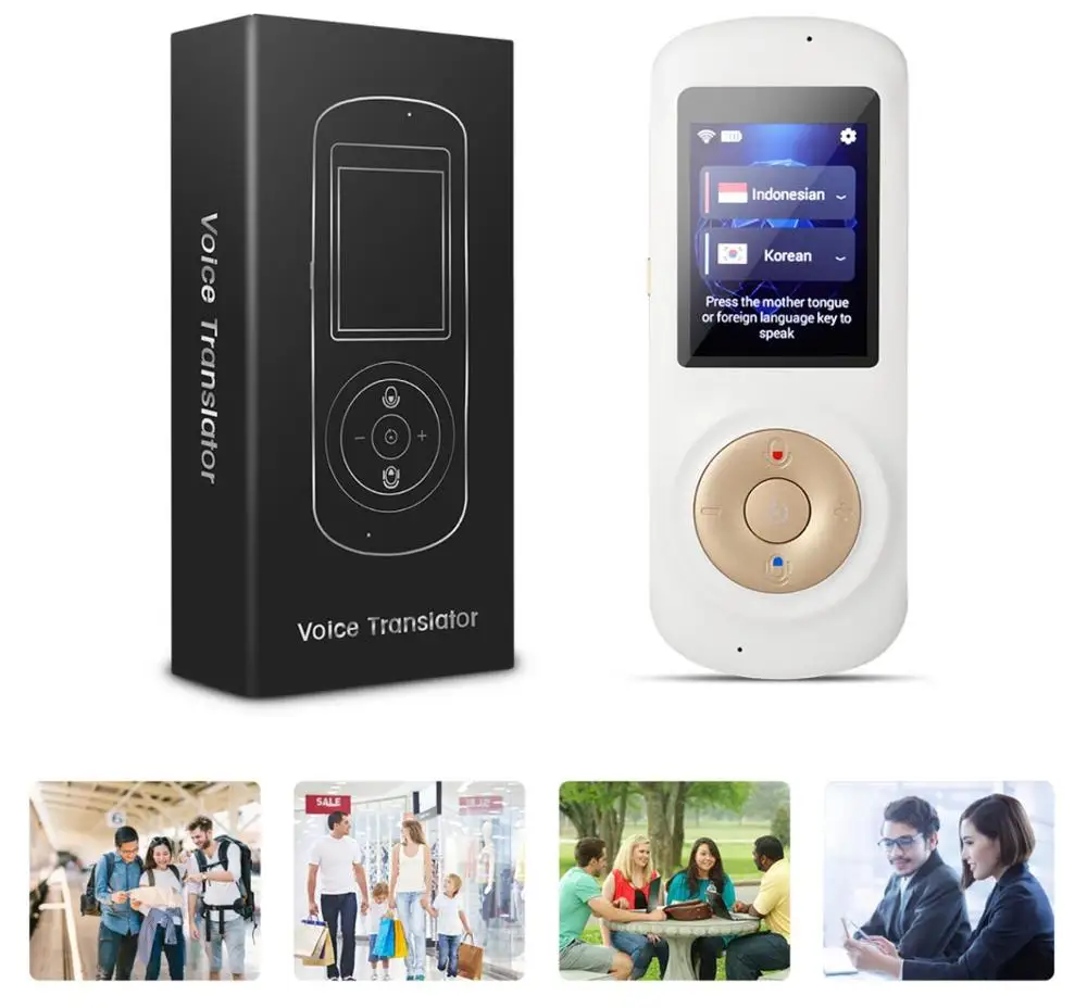 2019 Мини Портативный голосовой перевод машина Multi для 52 языков переводчик