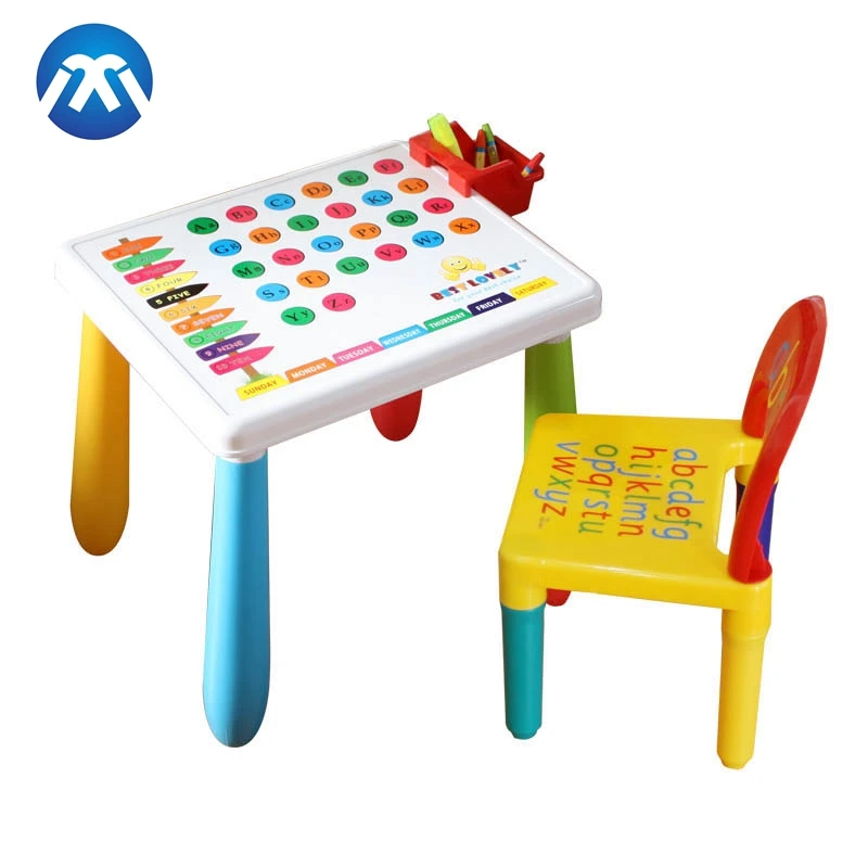 Hot Selling Wholesale Detachable Kids Furniture Plastic Table And Chair Set With Removable Legs