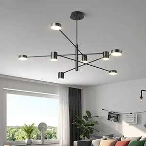 Post-Modern Design Metal Rod Ceiling Hanging Chandelier