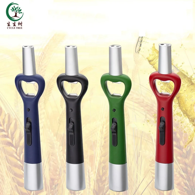 
Многоразовая газовая зажигалка для барбекю, многофункциональная Бутановая Зажигалка с подсветкой, открывалка для бутылок, оптом 