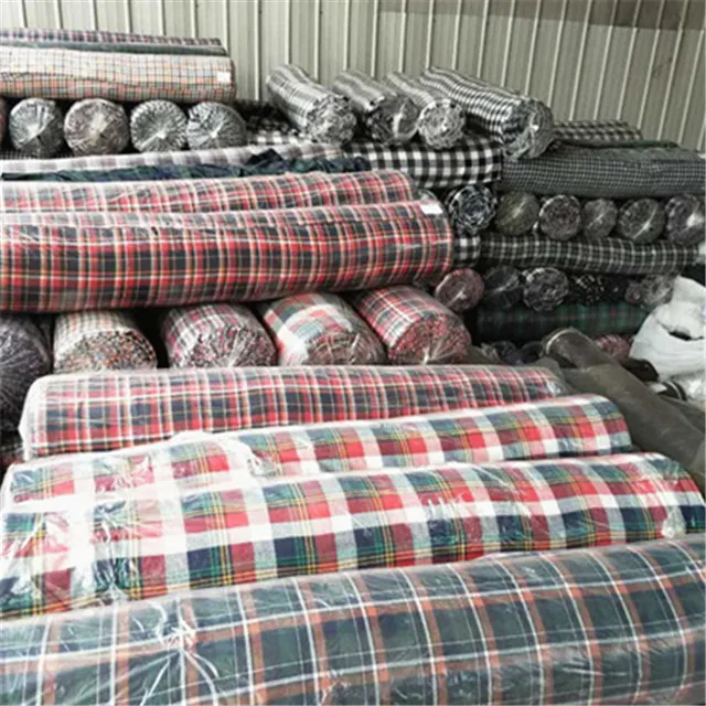 Профессиональная оптовая продажа ткани из 100% хлопчатобумажной пряжи, крашеные ткани, ткань для рубашек