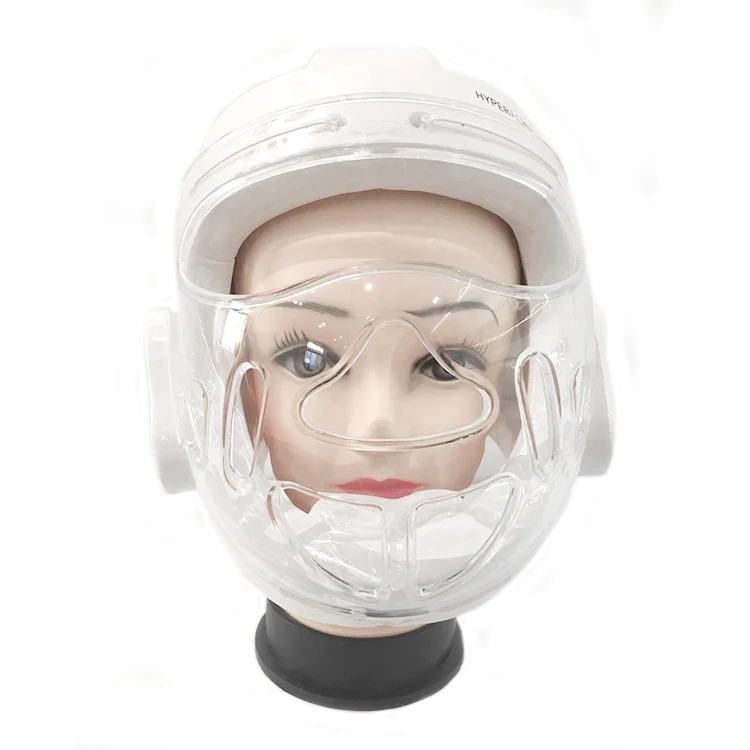 Sample Free Shipping High Quality and Durable White Taekwondo Blue Head Protector Guard Taekwondo Helmet Taekwondo Helmet