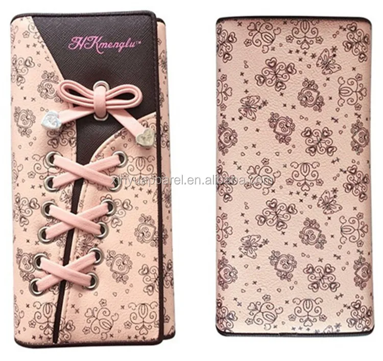 Source Custom Fancy Latest Shoes Design Ladies Leather Purse Wholesale  Young Girl Wallet on m.