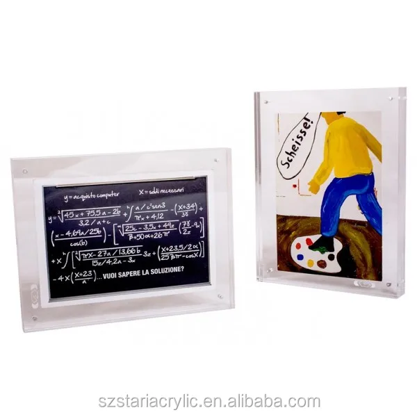 Custom Clear Acrylic Photo Frame Rectangle Plastic Block Picture Frame