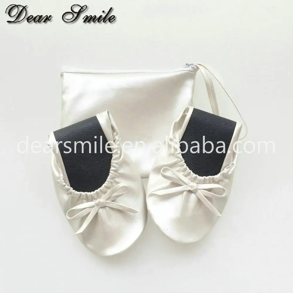Cute Flexible Ladies Ballet Flats Slip-On Light Weight Folding Shoes for Spring Summer After Party Dance Wedding
