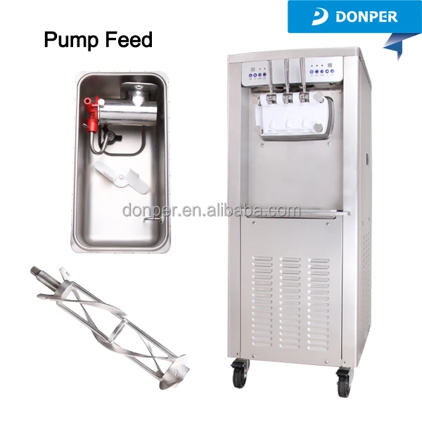 Donper Floor Model Pump Feed Soft Ice Cream Machine D880A