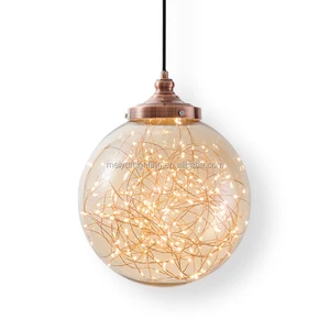 Modern Design Decorative Starry Sky Luxury Glass Ball Globe Pendant Light Hot Selling