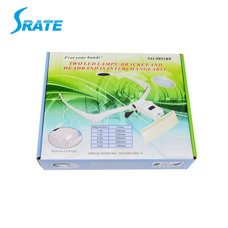 Magnifying glass led eyelash extension Loupe Lens Repair glasses magnifier 1.0X/1.5X/2.0X/2.5X/3.5X