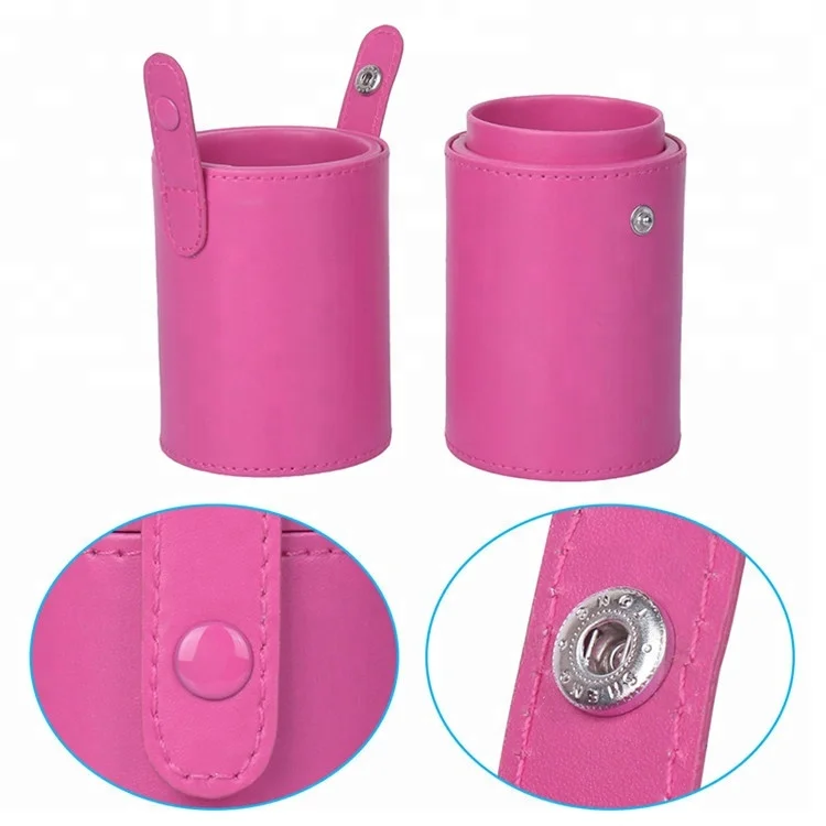 Косметичка из искусственной кожи, портативный держатель для кистей для макияжа, подстаканник, набор косметических инструментов, контейнер, компактный