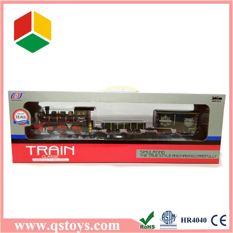 QS Children Classic Smoking Model Train Toy Set for Sale