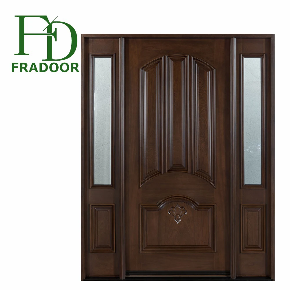 Victorian Natural Wooden Front Door Designs for Houses
