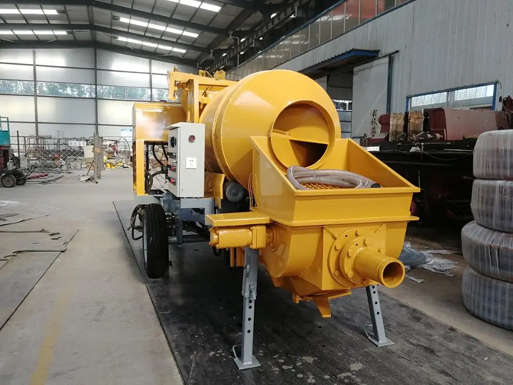 JBT15 with 100M Pipeline Mini Diesel Self Loading Mobile Concrete Mixer with Pump Price