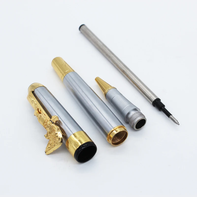Monami Big Silber Kugelschreiber 12er Pack – 1,0 Mm, Speziell Für Stoff & Leder, Mit Silberner Tinte