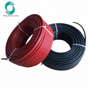CE TUV approved 2PfG 1169 single twin core 2.5mm2 4mm2 6mm2 10mm2 10AWG 12 AWG 14AWG XLPE PV1-F DC solar cable pv wire