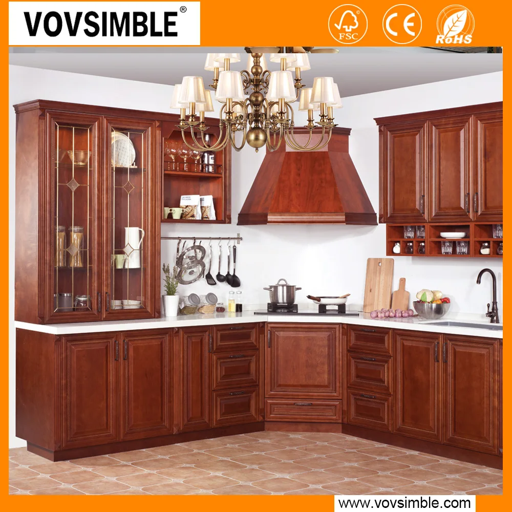 Vovsimble Solid Wood American Style Kitchen Cabinets Buy Wood American Style Kitchen Cabinets