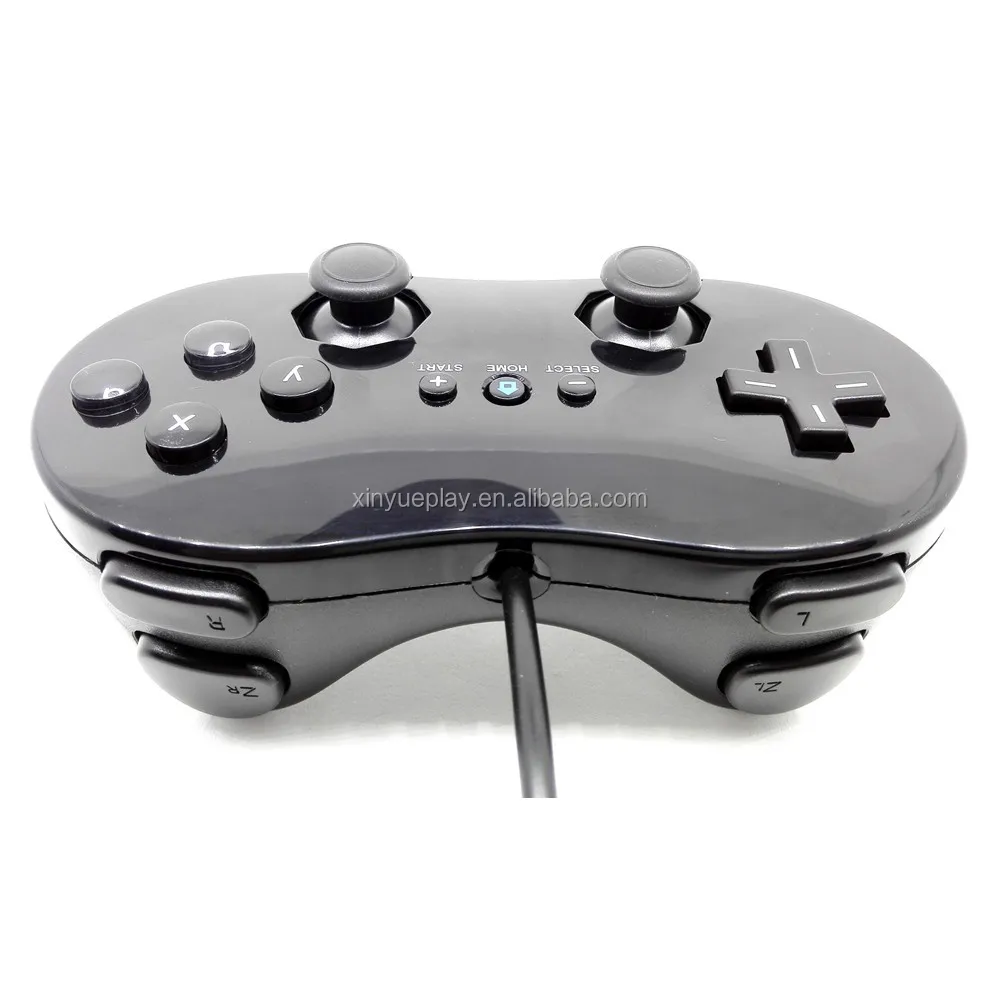 Wii U Black Classic Controller Pro for Nintendo Wii & Gamepad
