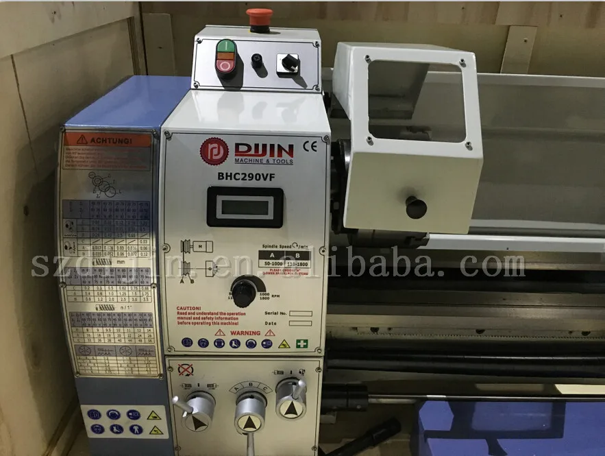 Precision Mini Metal Lathe BHC290VF Bench Lathe With Bore 38mm Metal Cutting Machine 1.1KW