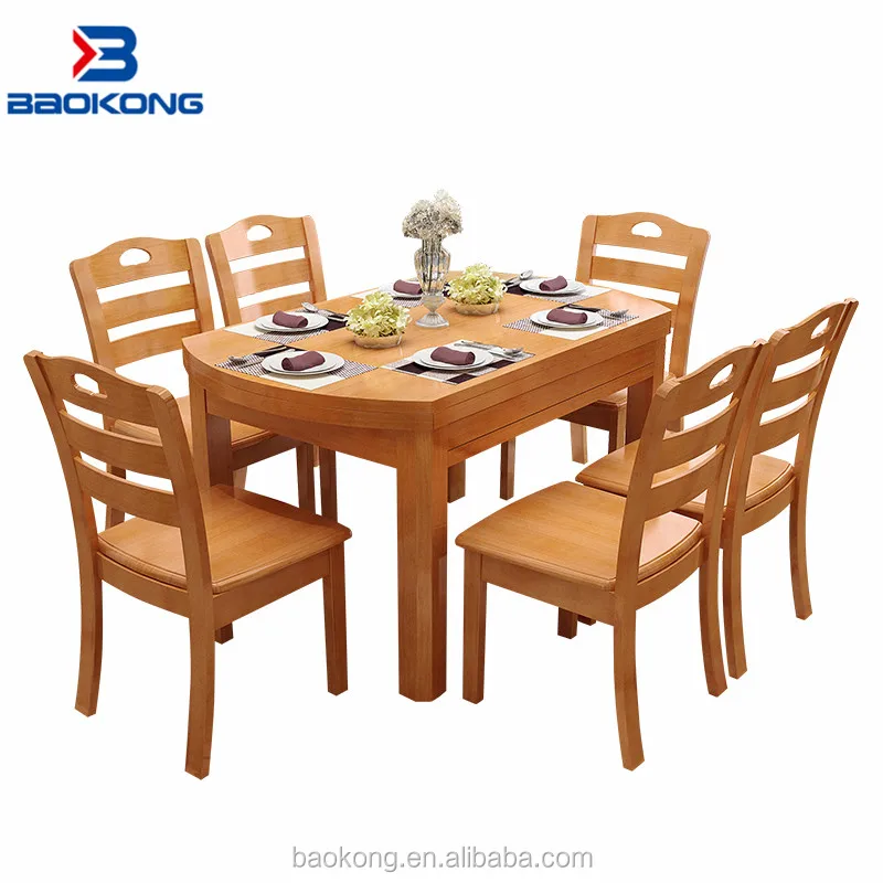 Philippine Dining Table Set Solid Wood Folding Table Top