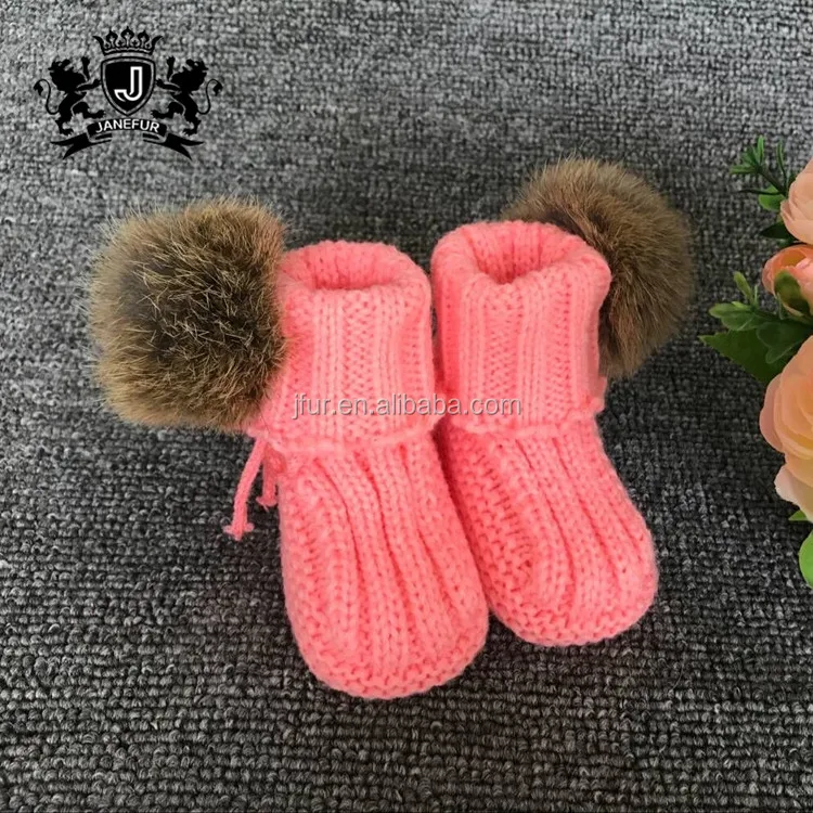 Прямая продажа с завода, мягкая детская обувь из кроличьего меха