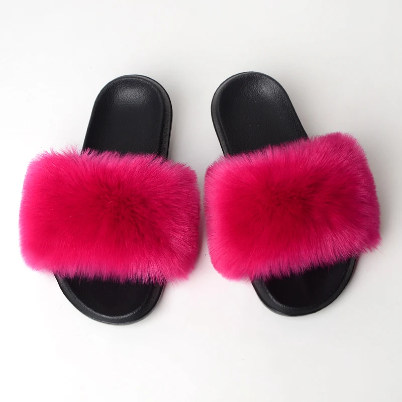 Slide Sandals Racoon Fur Slides Fur Sliders Racoon Fur For Slides