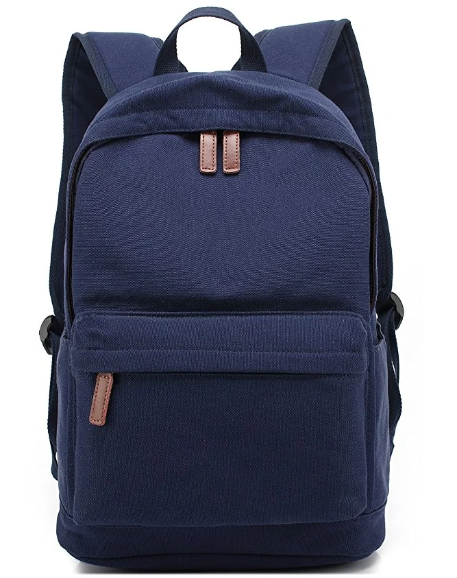 Low MOQ Custom Design Logo Canvas Backpack Blank Canvas Rucksack